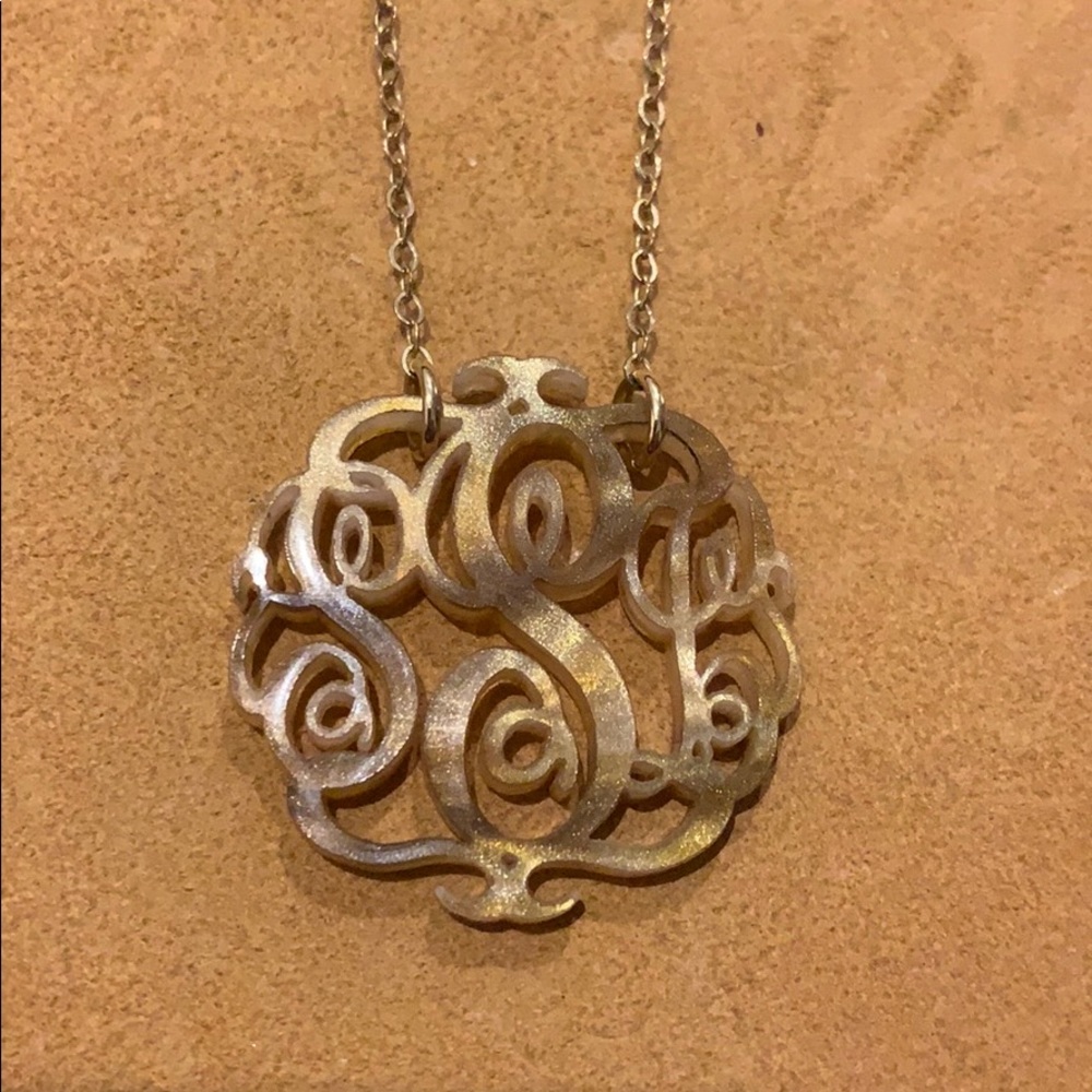 Monogram “SLS” necklace
